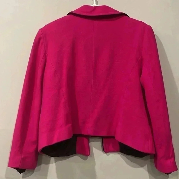 ❤️Clearance ❤️[14]Vintage Louben II Wool Blend  WMN Pink/Red Zip Pea Coat Blazer - Picture 5 of 5